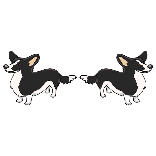 Cardigan Welsh Corgi Dog Decal, Dog Lover Decor Vinyl Sticker